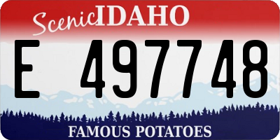 ID license plate E497748
