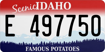 ID license plate E497750