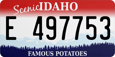 ID license plate E497753