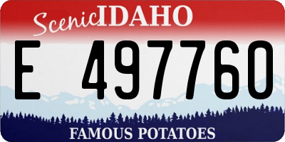 ID license plate E497760