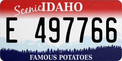 ID license plate E497766
