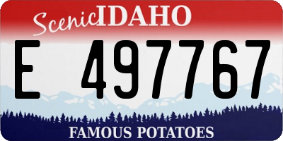 ID license plate E497767