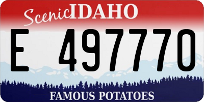 ID license plate E497770