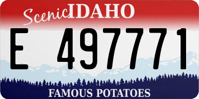 ID license plate E497771