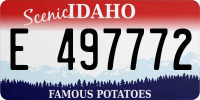 ID license plate E497772