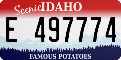 ID license plate E497774