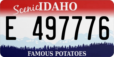 ID license plate E497776