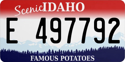 ID license plate E497792