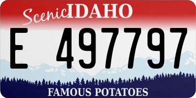 ID license plate E497797