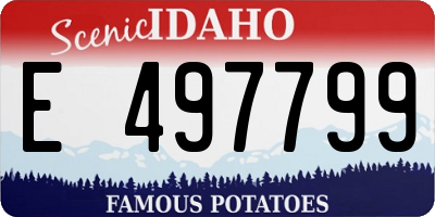 ID license plate E497799