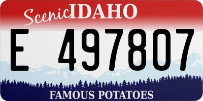 ID license plate E497807