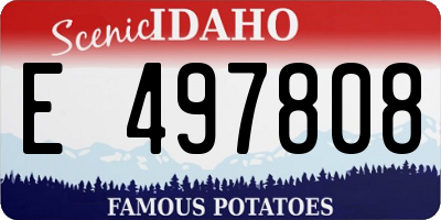 ID license plate E497808
