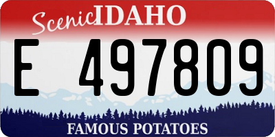 ID license plate E497809