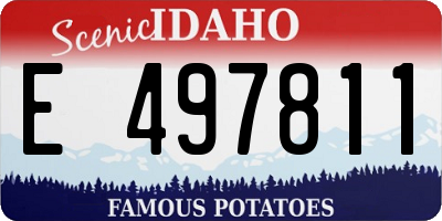 ID license plate E497811