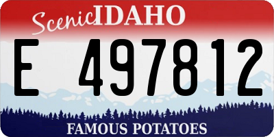 ID license plate E497812