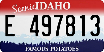 ID license plate E497813
