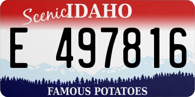 ID license plate E497816