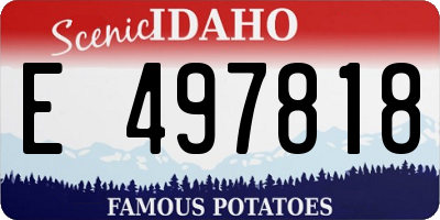 ID license plate E497818