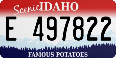 ID license plate E497822