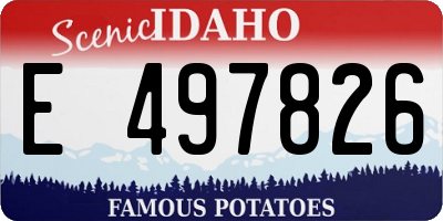 ID license plate E497826
