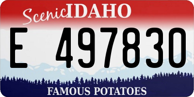 ID license plate E497830