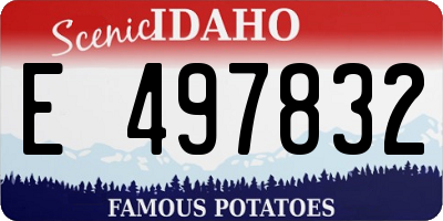 ID license plate E497832