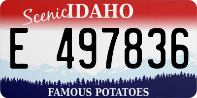 ID license plate E497836