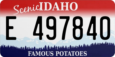 ID license plate E497840