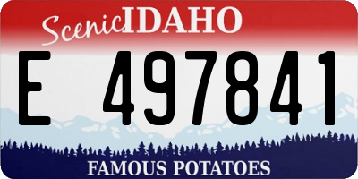 ID license plate E497841