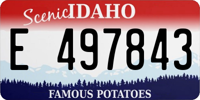 ID license plate E497843