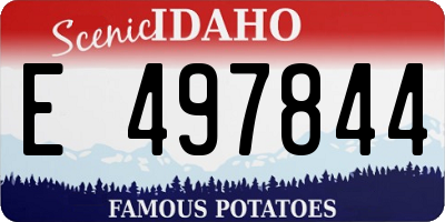 ID license plate E497844