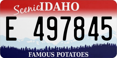 ID license plate E497845