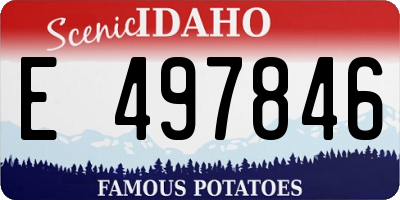ID license plate E497846