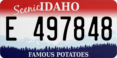 ID license plate E497848