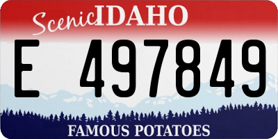 ID license plate E497849