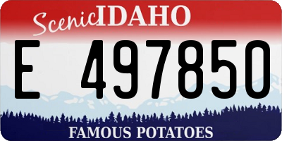 ID license plate E497850
