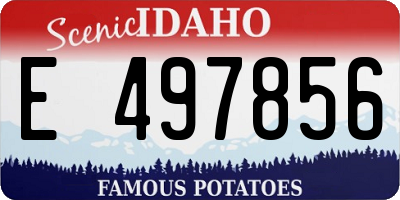 ID license plate E497856