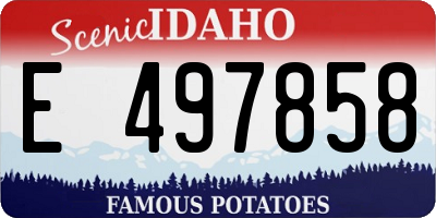 ID license plate E497858