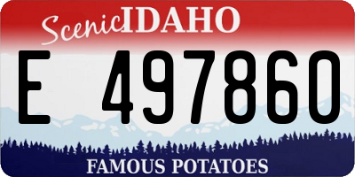 ID license plate E497860