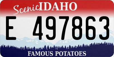 ID license plate E497863