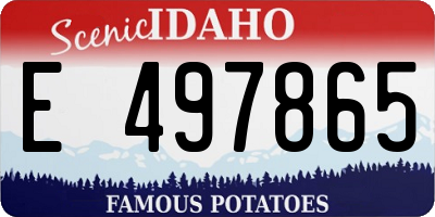 ID license plate E497865