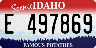 ID license plate E497869