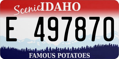 ID license plate E497870
