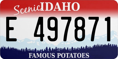 ID license plate E497871