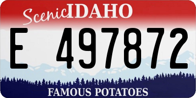 ID license plate E497872
