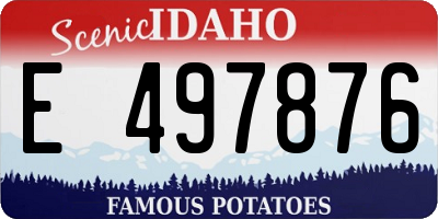 ID license plate E497876