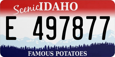 ID license plate E497877