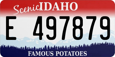 ID license plate E497879