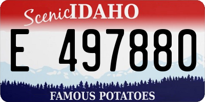 ID license plate E497880