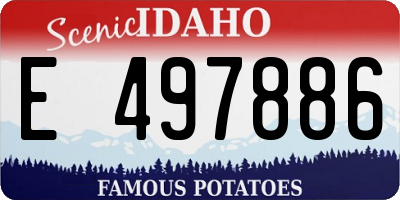 ID license plate E497886